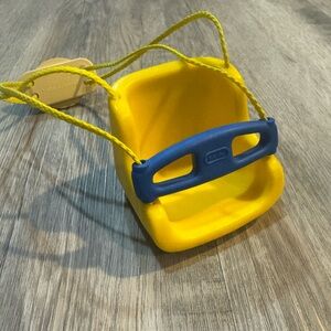 Vintage Little tikes yellow and Blue Kids Swing Seat for dollhouse